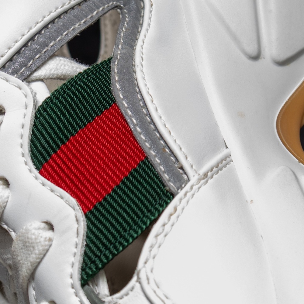 Authentic Gucci Rhyton Off The Grid Sneakers White Green Red Size EU 35 US 5 - Picture 14 of 14